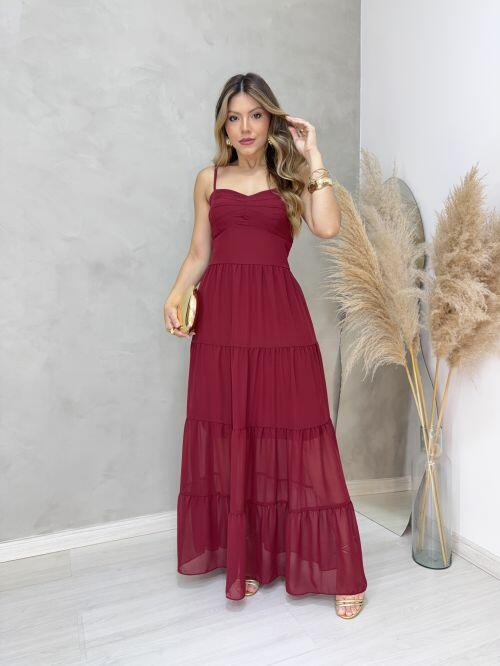 Vestido Serena Marsala