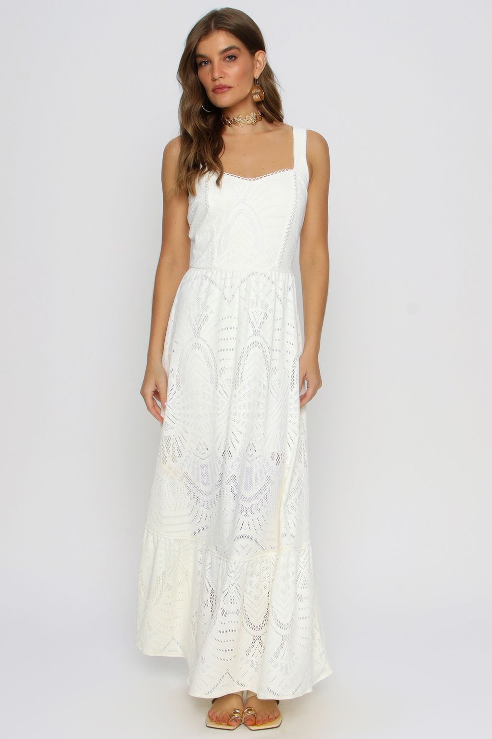 Vestido Longo Cleopatra Off White