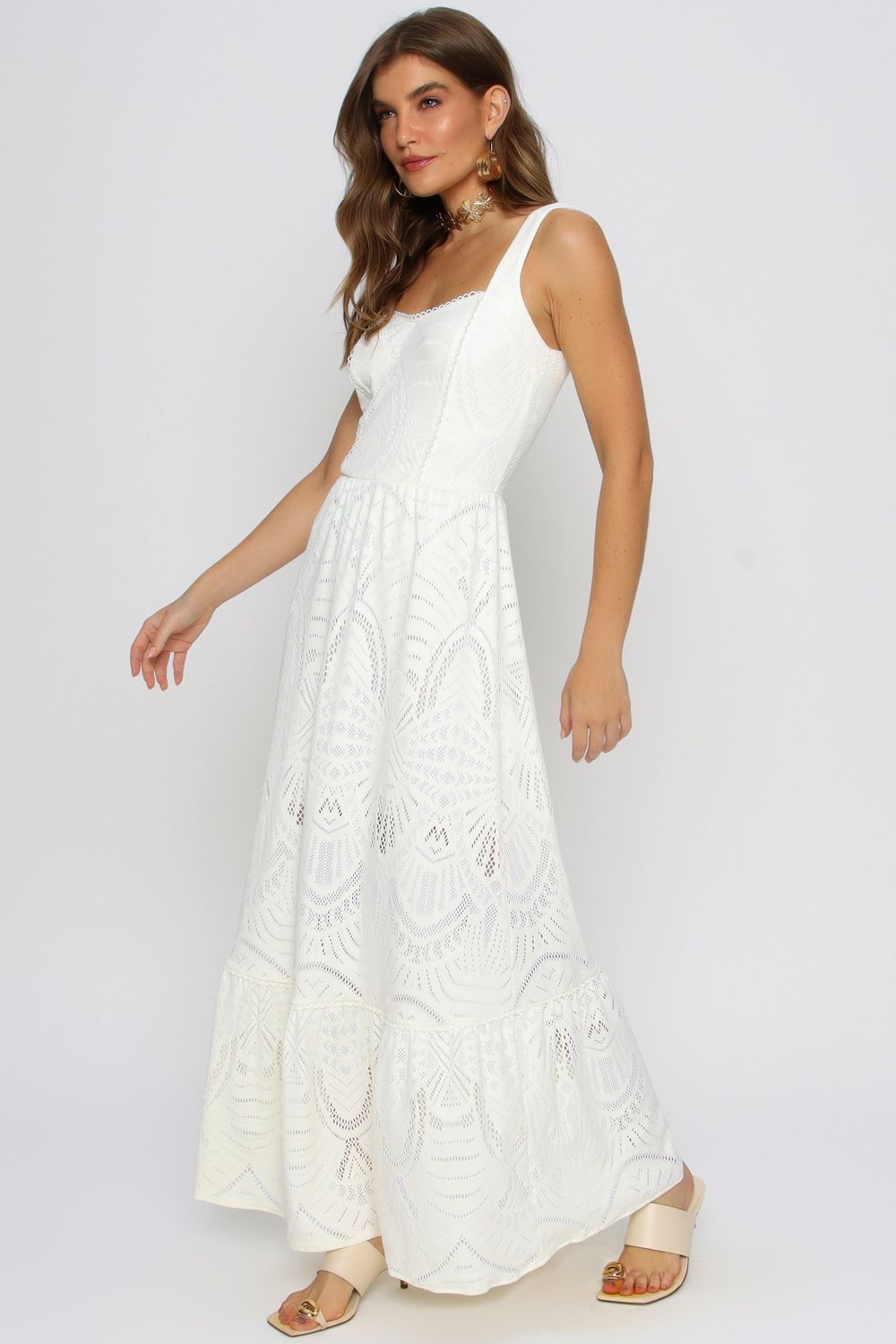 Vestido Longo Cleopatra Off White