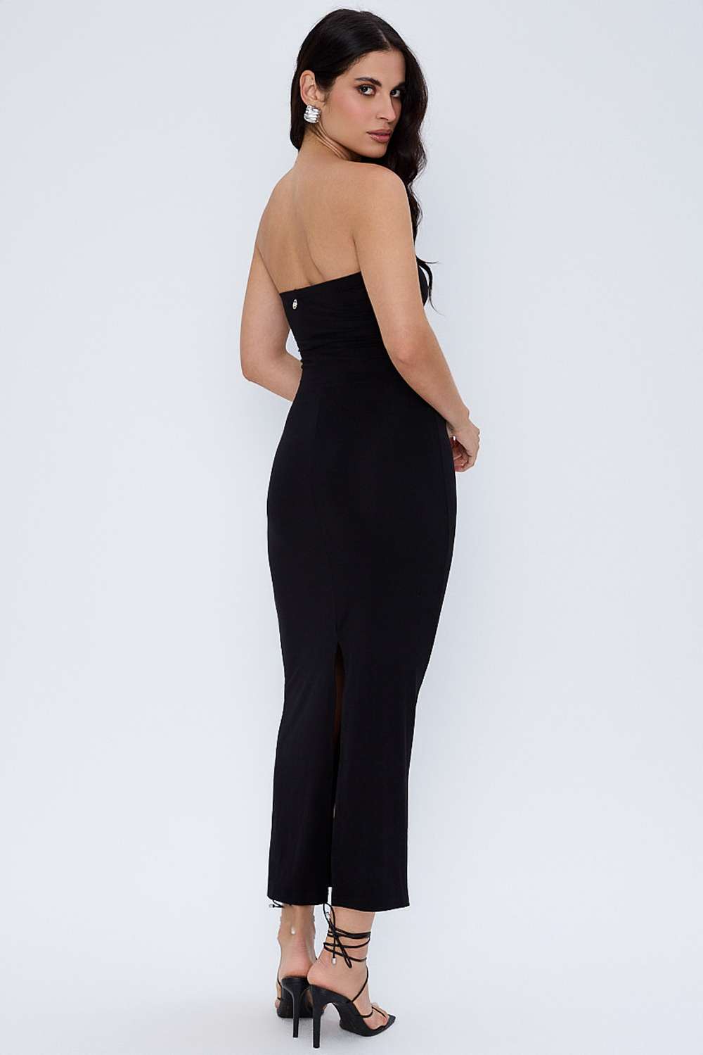 Vestido Justo Confort Glam Preto
