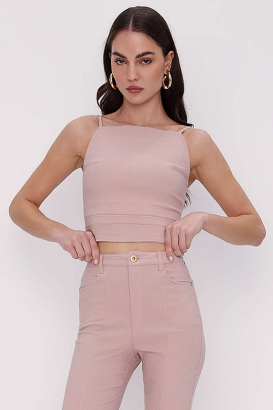 Blusa Com Franzidos Rosa Frost