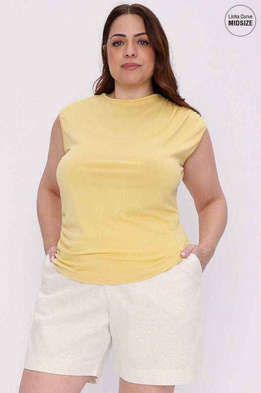 Blusa Franzida Mais Gata Panna Cotta