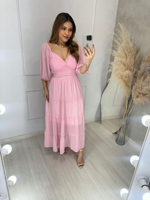 Vestido Olivia Rosa Claro