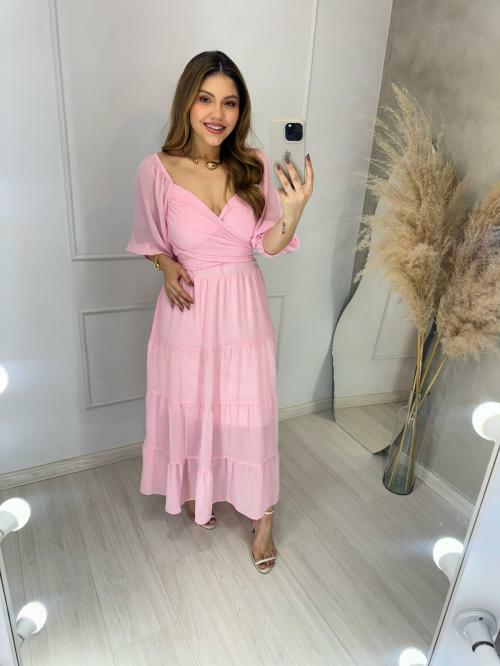Vestido Olivia Rosa Claro