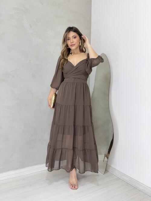 Vestido Olivia Marrom